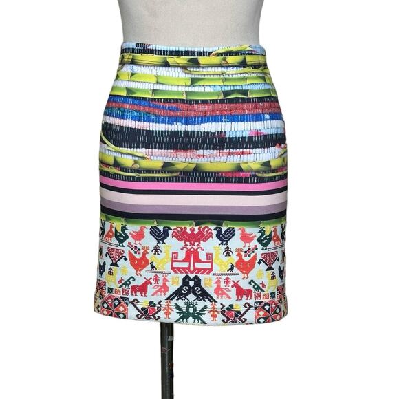 CLOVER CANYON Surf Shack neoprene mini pencil skirt size XS - Picture 2 of 15